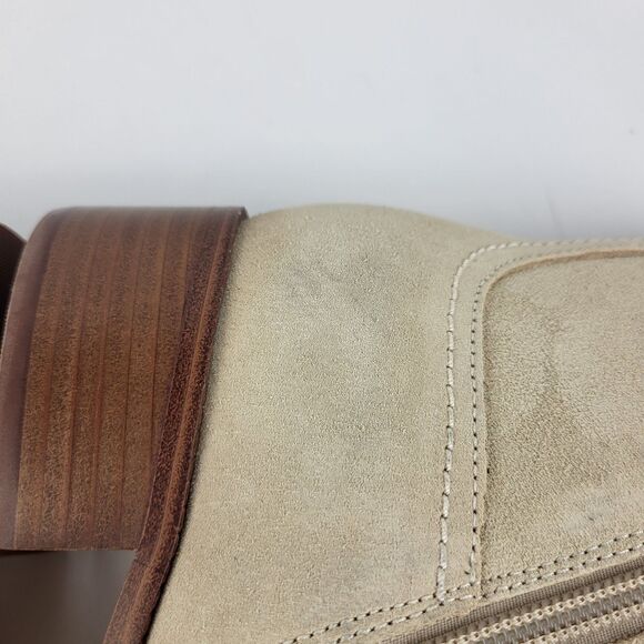 Cole Haan Naia Pointed Toe Block Heel Booties Women's Light Beige Size 7.5B - Picture 8 of 12
